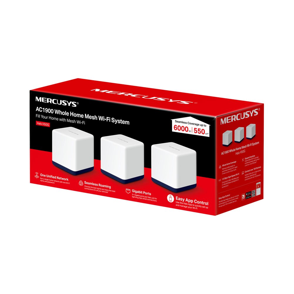 Mercusys - Halo H50G AC1900 Whole Home Mesh Wi-Fi System — view 3