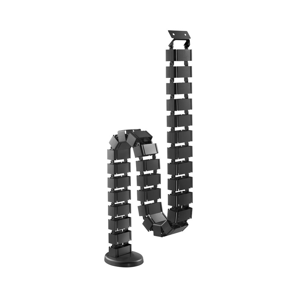 QUAD ENTRY VERTEBRAE CABLE MANAGEMENT SPINE – Great for Height Adjustable Sit-Stand Desk or Stationary Desk Cable Management