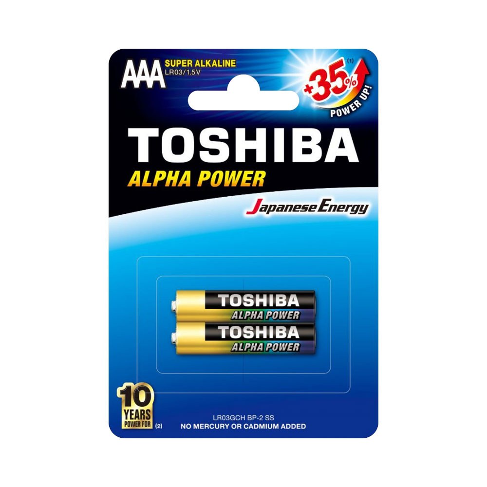 Toshiba - LR03GCH Alpha Power AAA Alkaline Batteries