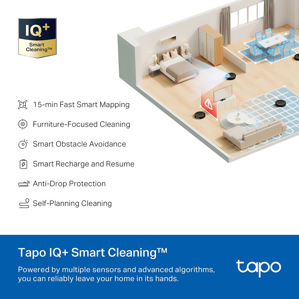 TP-Link - TAPO RV30 MAX 5300Pa Hyper Suction Robot Vacuum And Mop — view 4