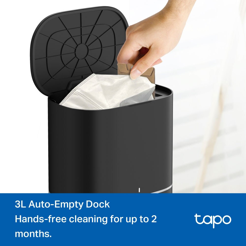 TP-Link - TAPO RV30 MAX PLUS 5300Pa Hyper Suction Robot Vacuum And Mop Plus Smart Auto-Empty Dock — view 3