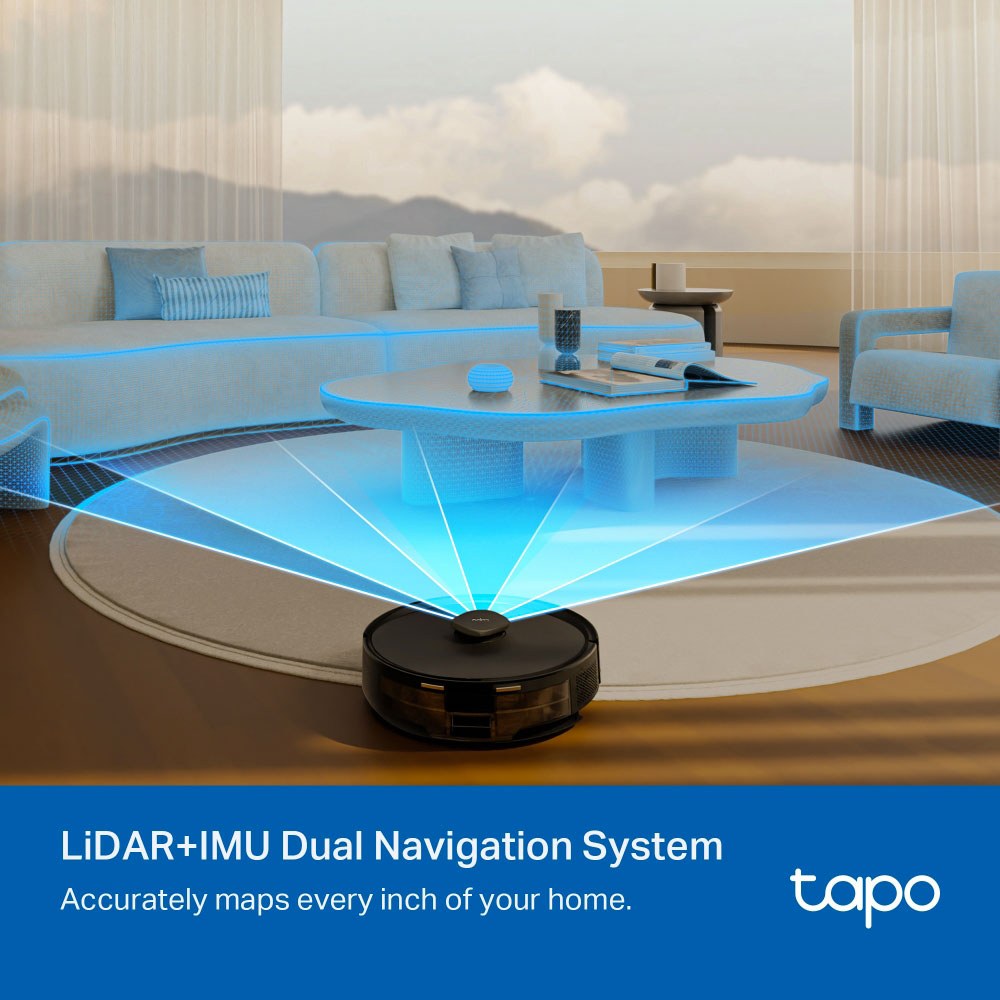 TP-Link - TAPO RV30 MAX PLUS 5300Pa Hyper Suction Robot Vacuum And Mop Plus Smart Auto-Empty Dock — view 4