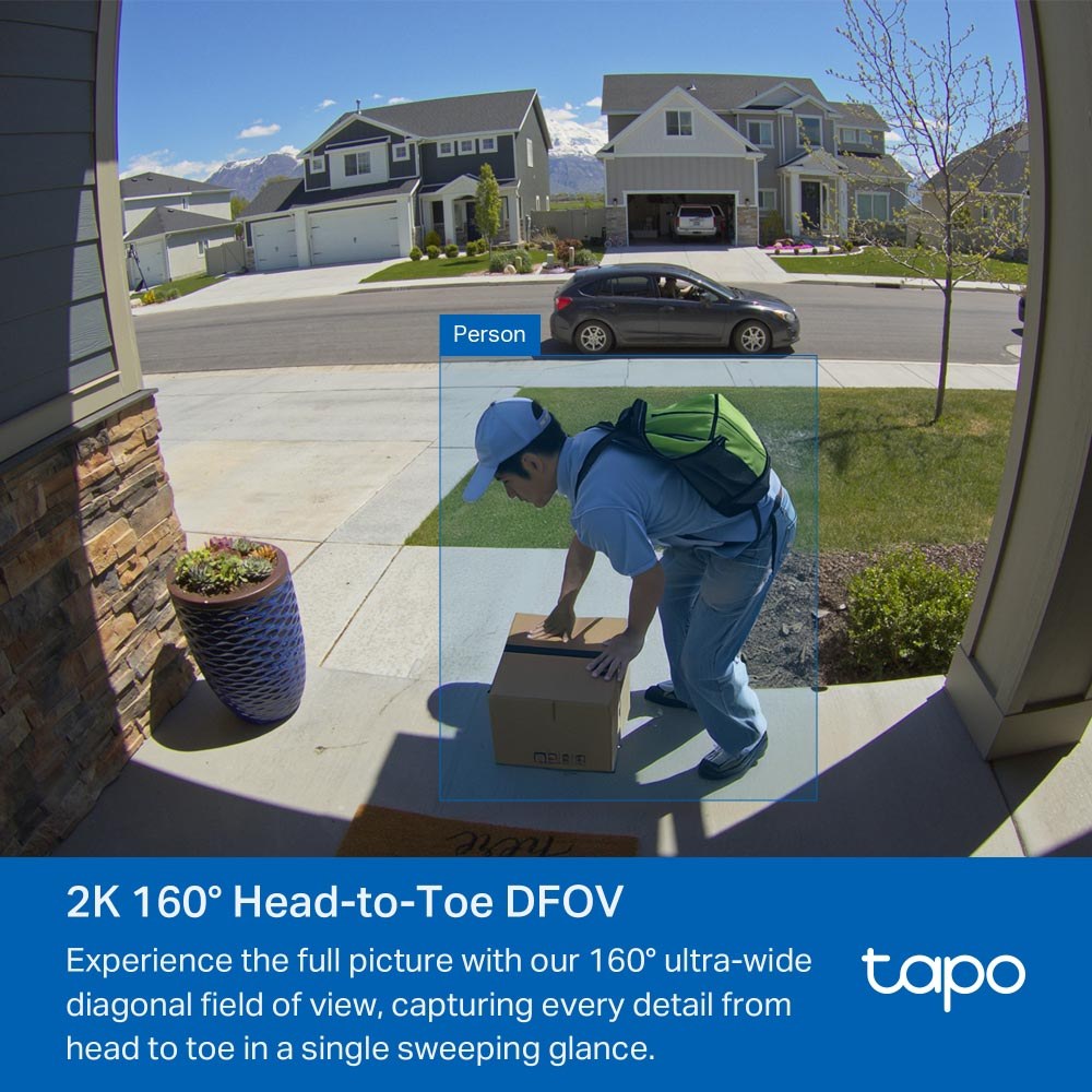 TP-Link - TAPO D210 3Mp Video Doorbell Camera — view 3