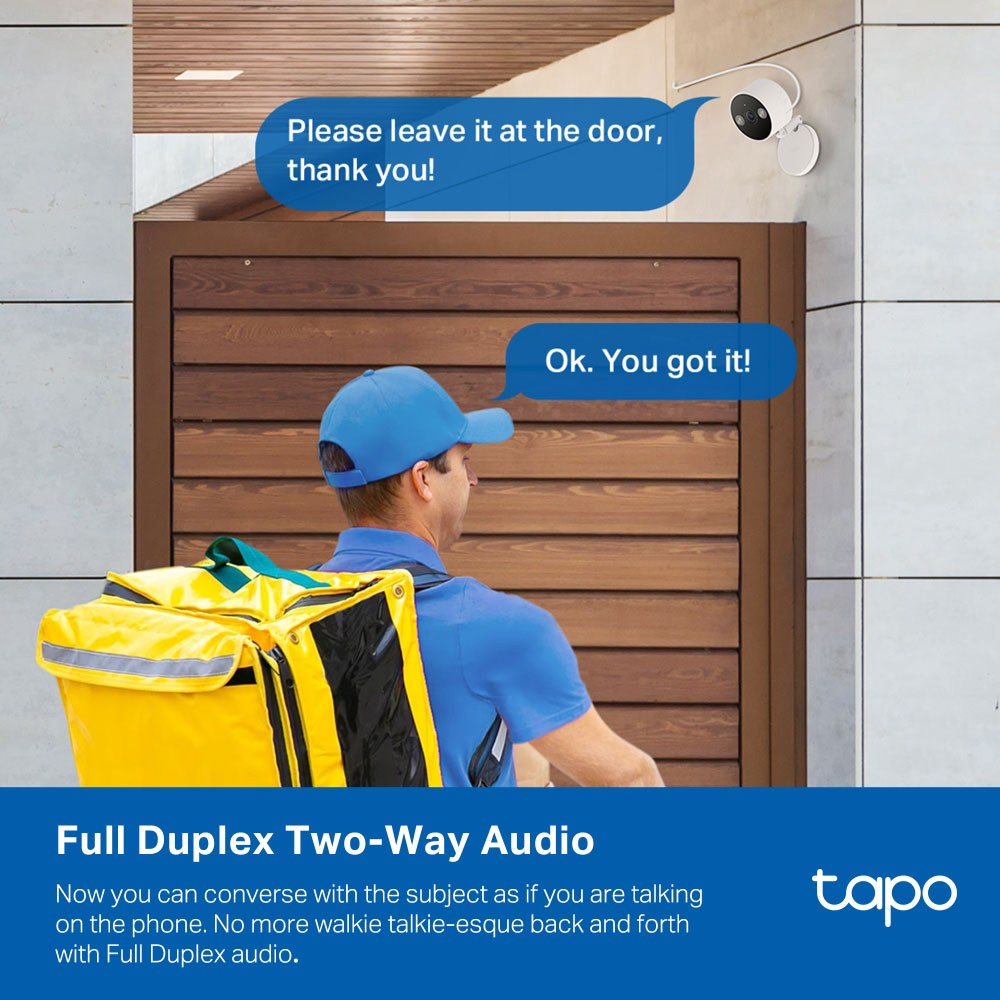 TP-Link - TAPO C120 4Mp Indoor/Outdoor Wi-Fi Home Security Camera — view 3