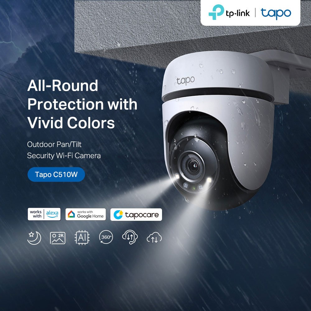 TP-Link - TAPO C510W 3Mp Outdoor Pan/Tilt Security Wi-Fi Camera — view 5