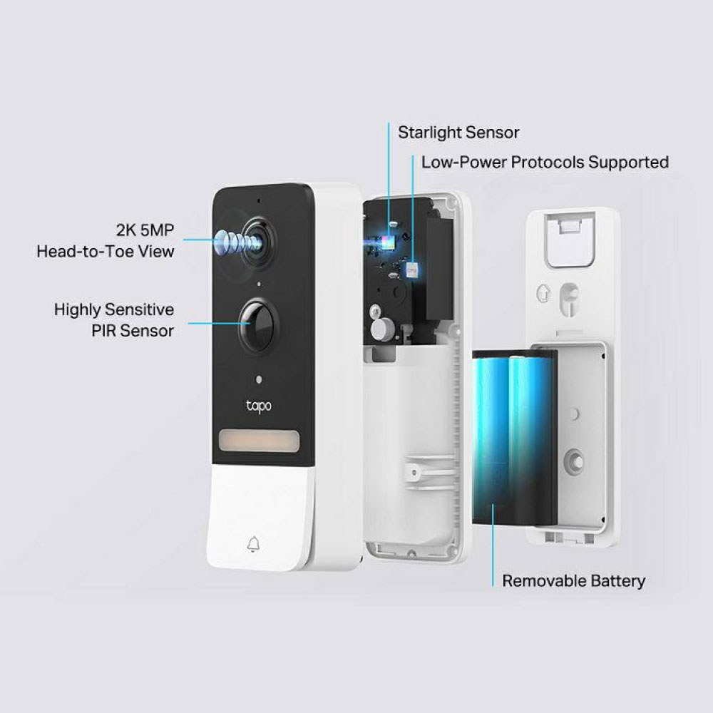 TP-Link - TAPO D230S1 Smart Video Doorbell Kit — view 3