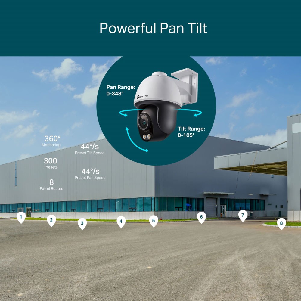 TP-Link - VIGI C540S 4Mp Outdoor Colorpro Night Vision Pan Tilt Network Camera — view 2