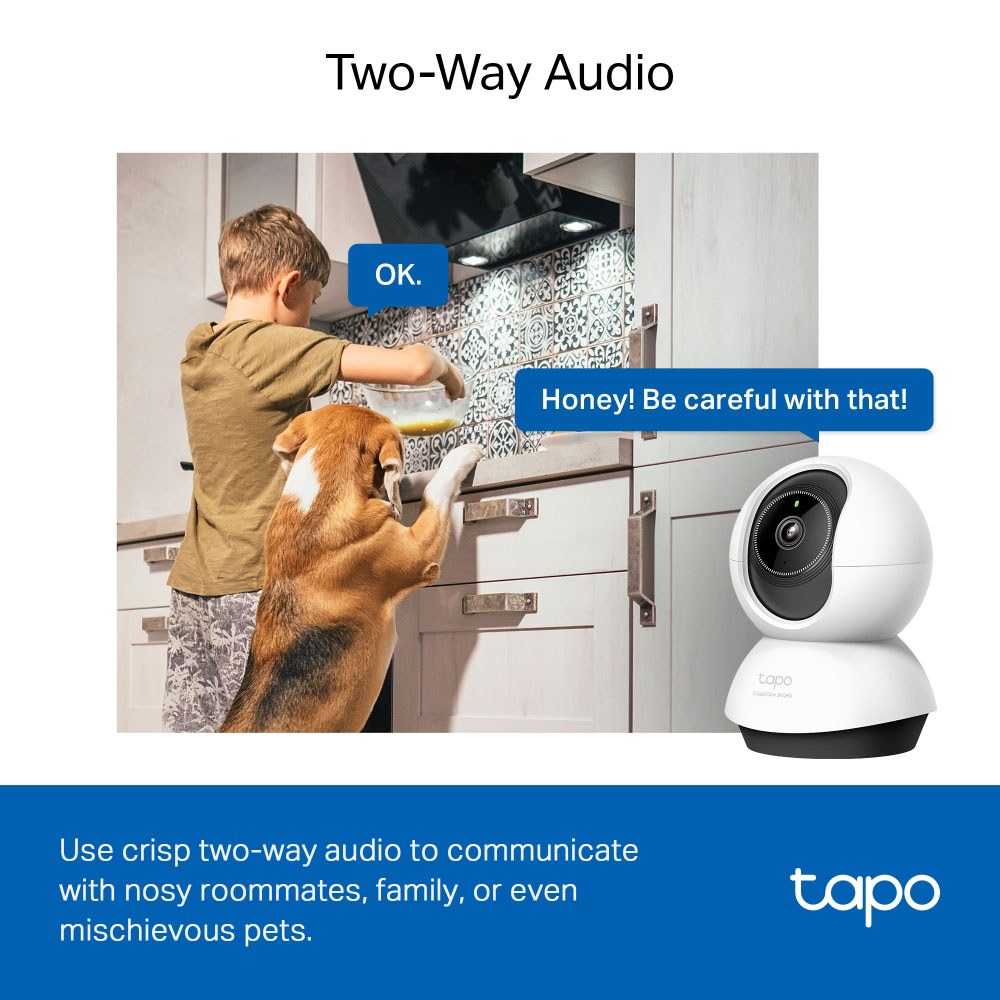 TP-Link - TC72 4Mp Pan/Tilt Ai Home Security Wi-Fi Camera — view 3