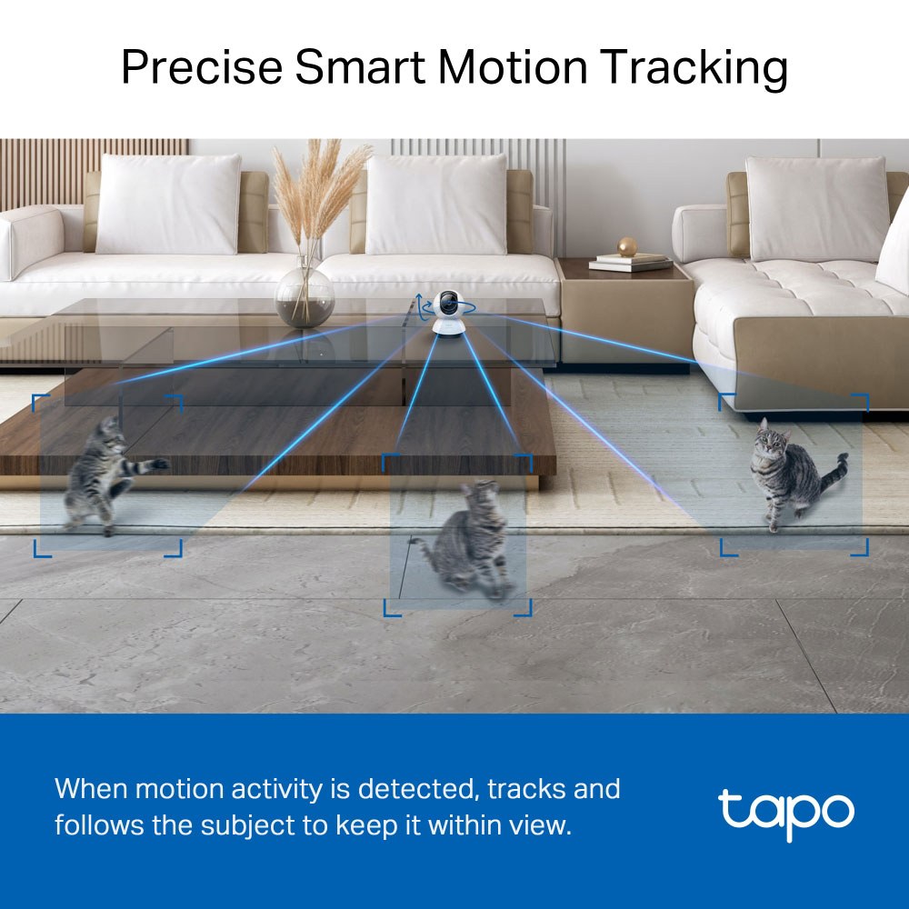 TP-Link - TC72 4Mp Pan/Tilt Ai Home Security Wi-Fi Camera — view 4