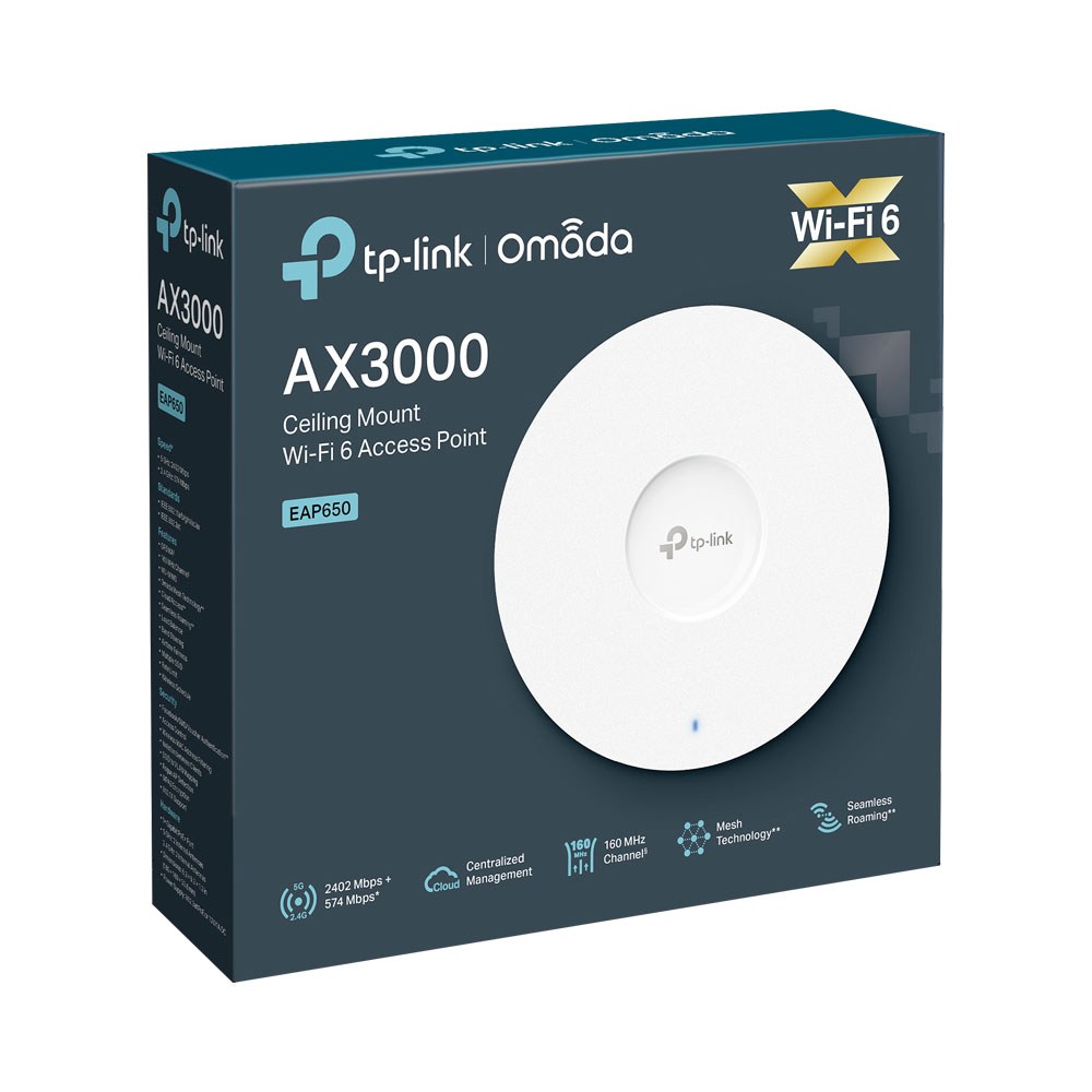 TP-LINK EAP650 AX3000 WI-FI 6 DUAL BAND GIGABIT CEILING MOUNT ACCESS POINT — view 3