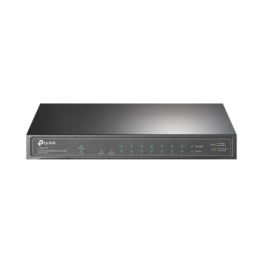 TP-LINK GIGABIT DESKTOP SWITCH WITH 8-PORT POE+ (TL-SG1210P)