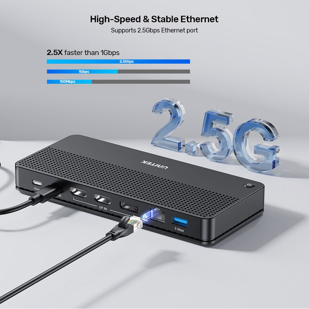Unitek D1104a01 - 8K Port Replicator With 100W Power Delivery — view 4