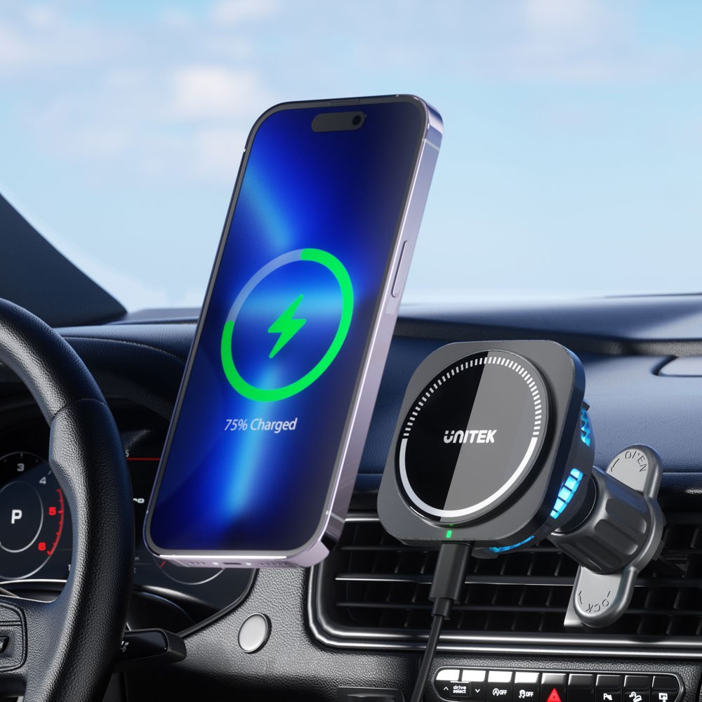 Unitek P1403a - Magsafe 15w Wireless Phone Car Charger Mount — view 2