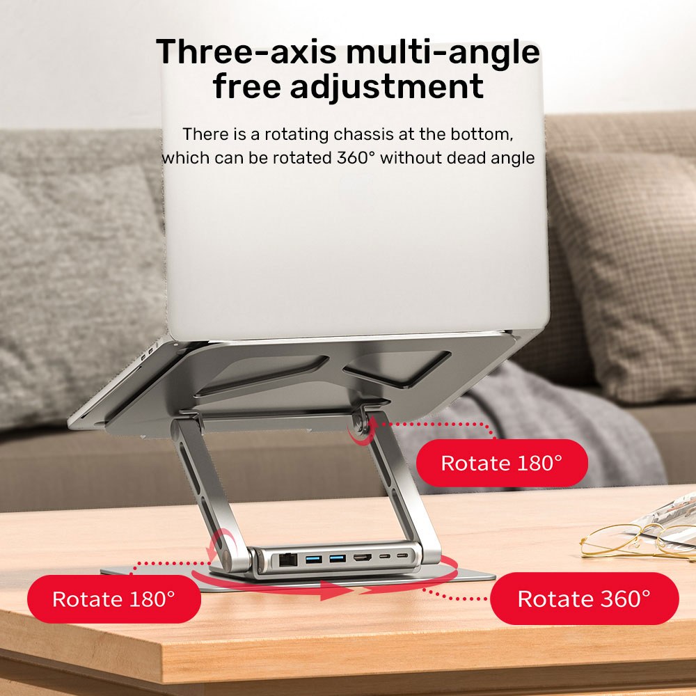 Unitek D1109a - Universal Laptop Dock With 360 Degree Rotating Base And Port Replicator — view 2