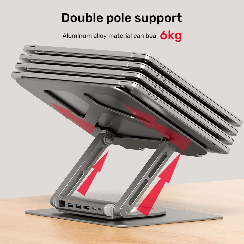 Unitek D1109a - Universal Laptop Dock With 360 Degree Rotating Base And Port Replicator — view 3