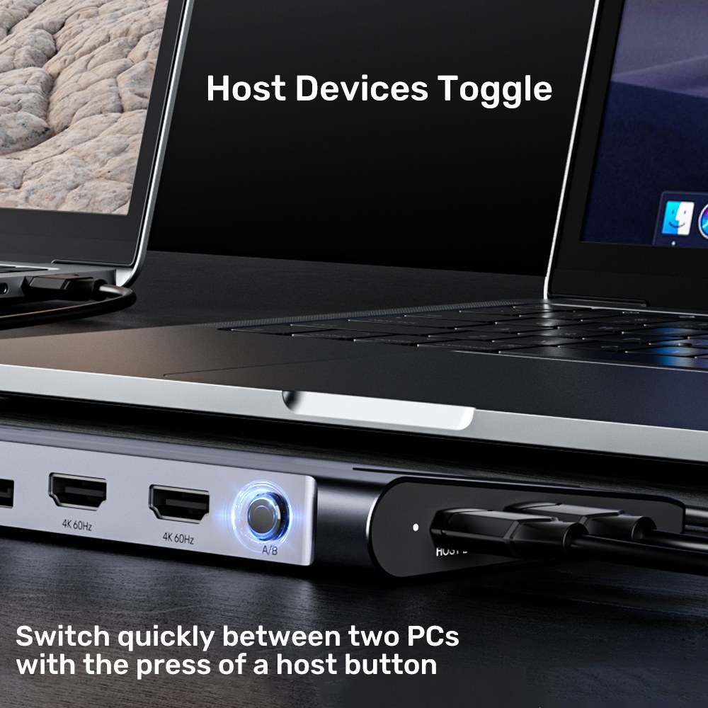 Unitek - D1106A Uhub15+ Usb Type-C Triple 4K Kvm Port Replicator Pedestal — view 6