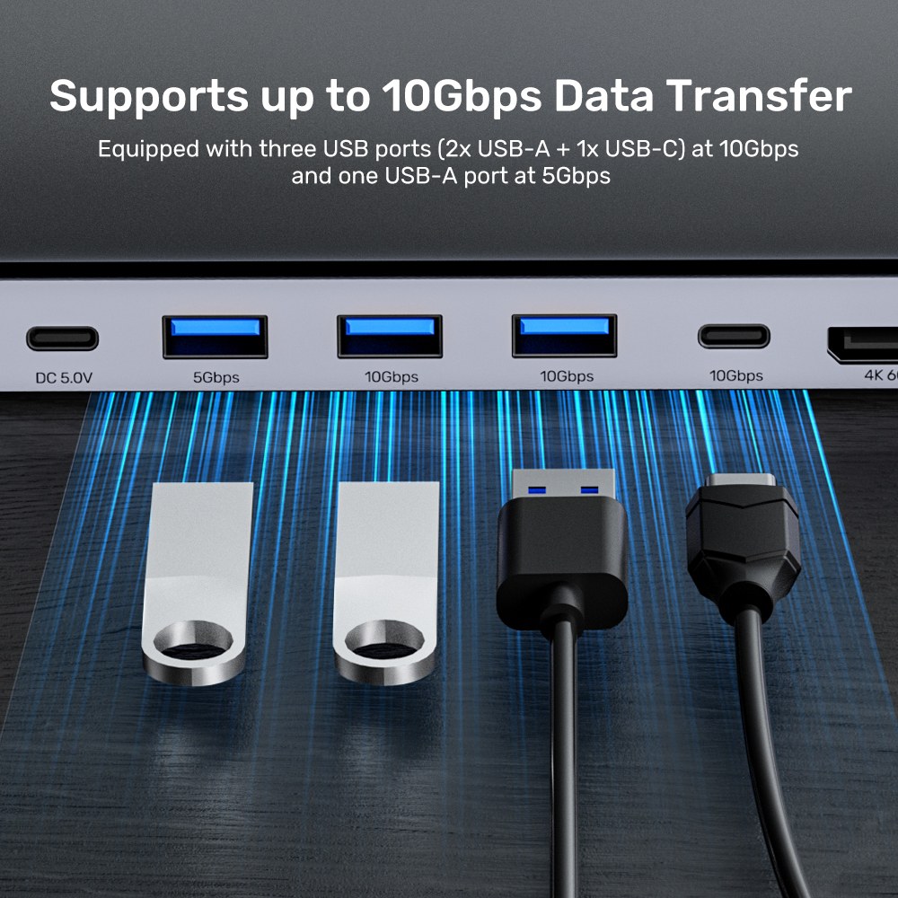 Unitek - D1106A Uhub15+ Usb Type-C Triple 4K Kvm Port Replicator Pedestal — view 7