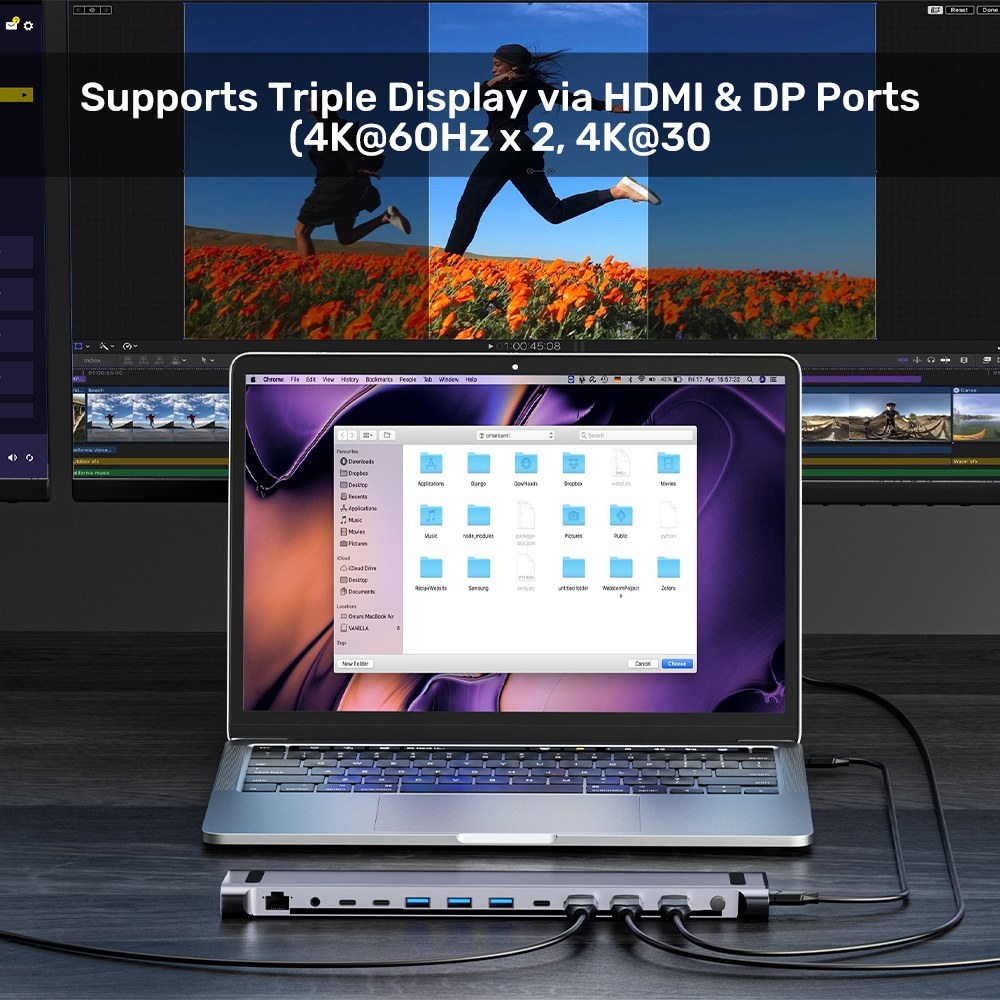 Unitek - D1106A Uhub15+ Usb Type-C Triple 4K Kvm Port Replicator Pedestal — view 3