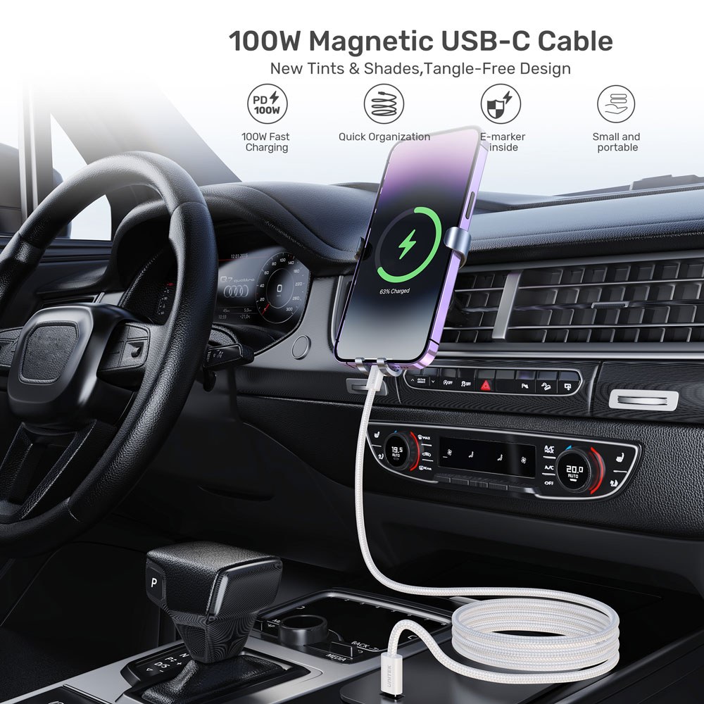 Unitek - C14141A SERIES 1M 100W Magnetic Winding Design Usb2.0 Type-C Cables — view 3