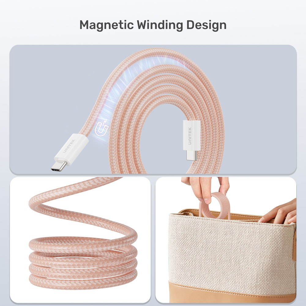 Unitek - C14141A SERIES 1M 100W Magnetic Winding Design Usb2.0 Type-C Cables — view 4