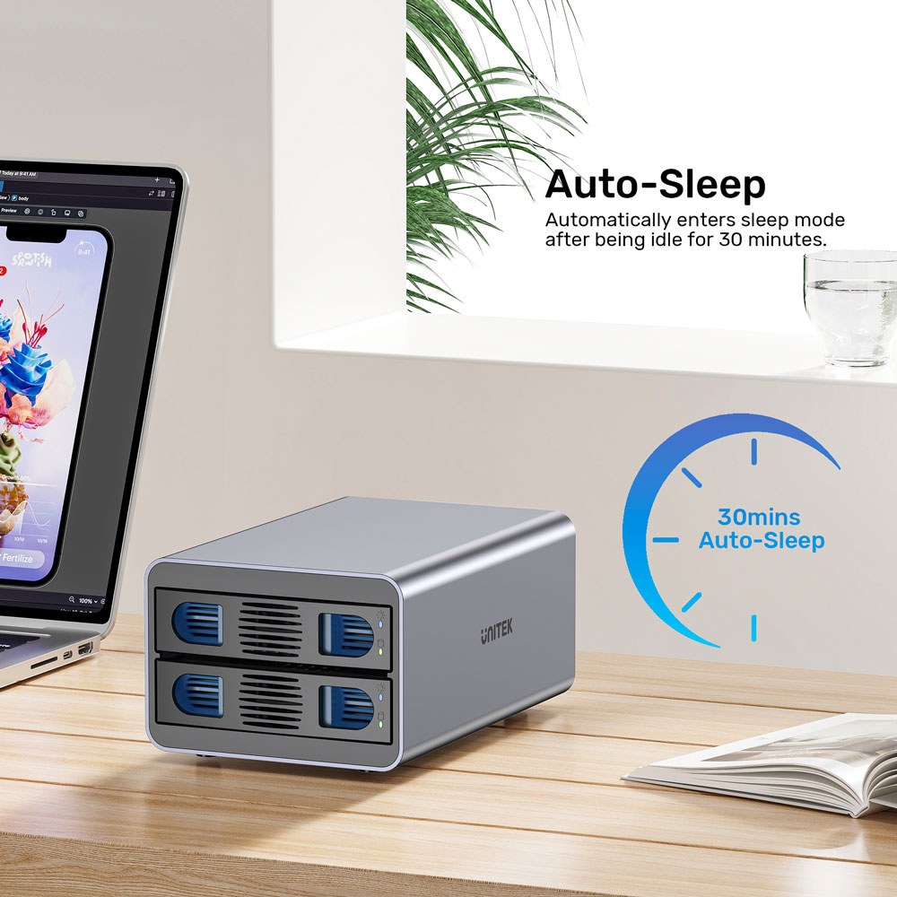 Unitek - S1308A 2-Bay Usb3.0 3.5 Inch Hard Drive Enclosure — view 3
