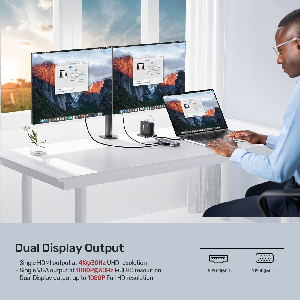 Unitek - D1113A 9-In-1 Usb Type-C Port Replicator — view 2