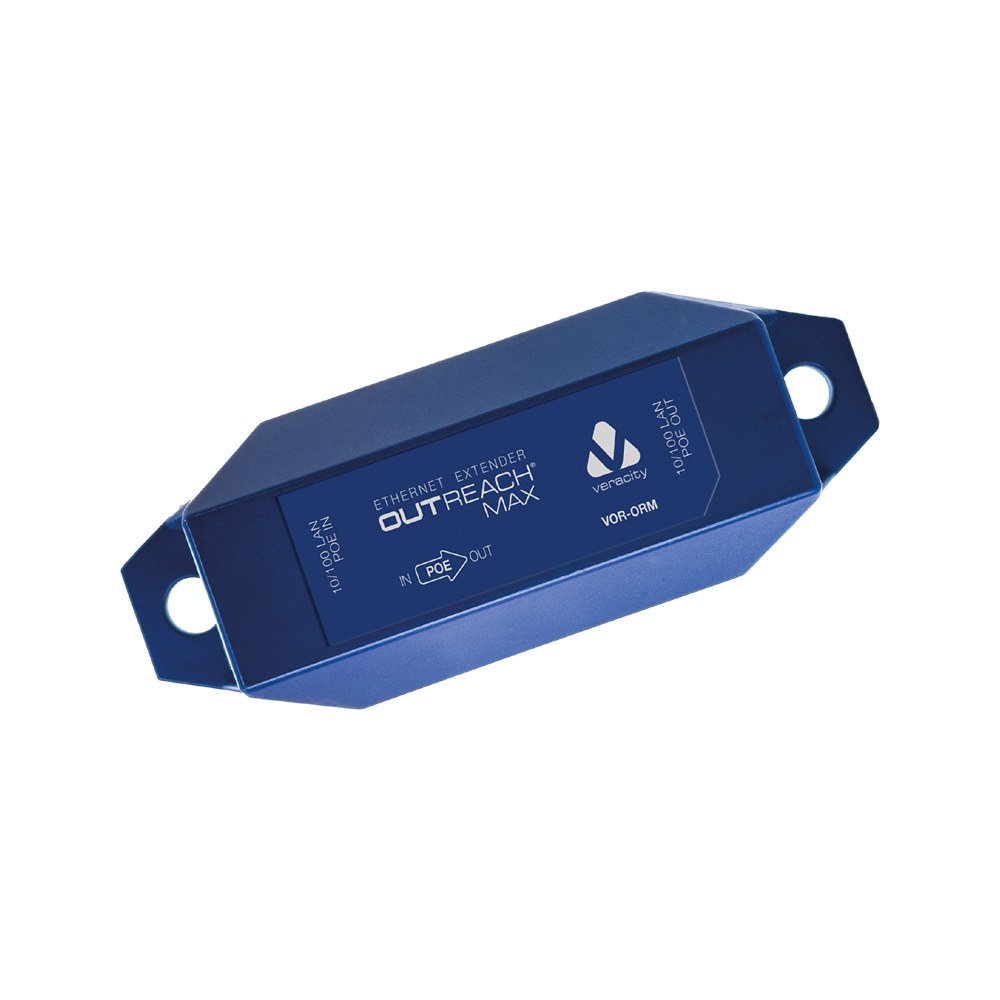 Veracity - VOR-ORM Outreach Max Poe-Powered Ethernet Repeater To Extend Network Reach By 100M With Poe
