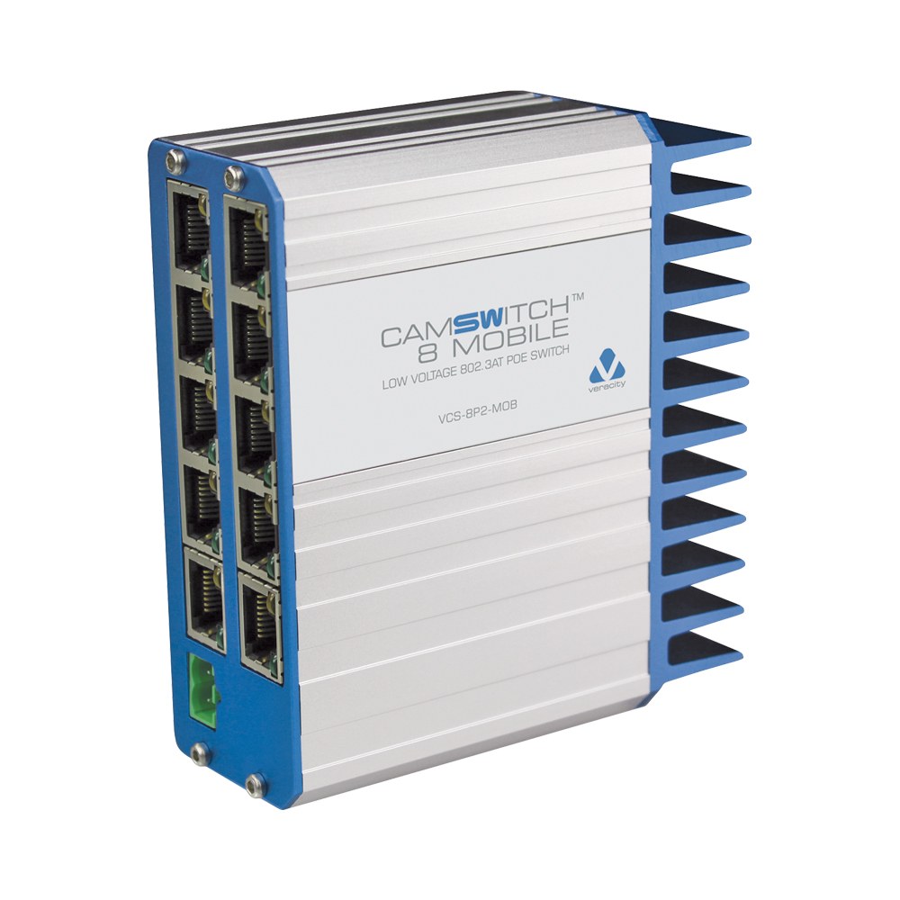 Veracity - VCS-8P2-MOB Camswitch 8 Mobile – Low-Voltage 8-Port Poe Network Switch For Mobile Applications