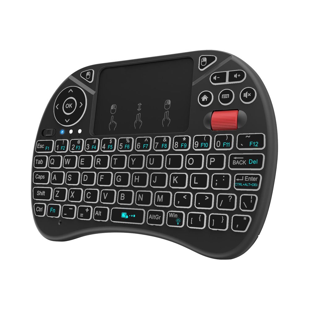 Zoweetek - X8+ 92-Key Wireless Mini Keyboard with Touchpad and Scroll Wheel