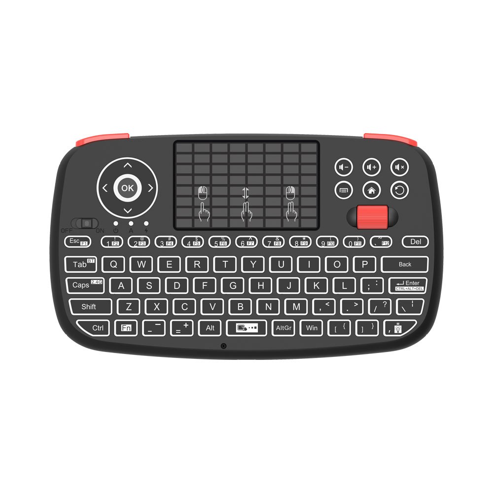 Zoweetek - ZW-I4BT 71-Key Dual 2.4GHz & Bluetooth Mini Keyboard with Touchpad