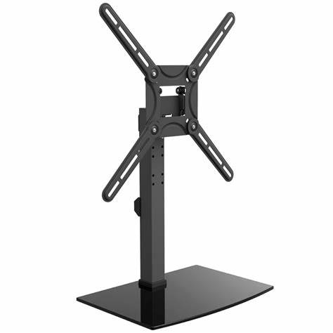 Barkan BRAS320 - Curved Table Top TV Stand Rotate Swivel & Tilt
