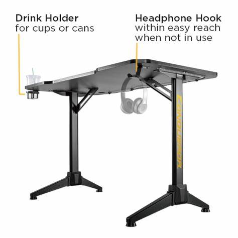 Lumi GMD03-1 - Conqueror Gaming Desk with RGB Lighting — view 4