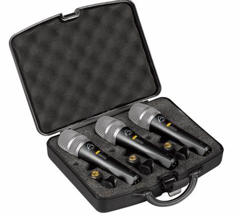 Wharfedale Pro DM5 0S - 3 Pack Microphones in Case including Mic Clip