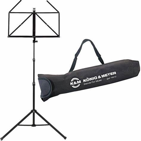Konig & Meyer 10065-000-55 - Black Colour 3 Piece Folding Music Stand
