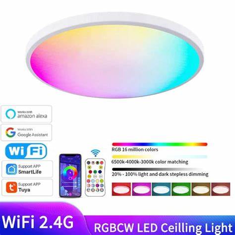ZEMISmart Smart LED Ceiling Light 24W White (Tuya WiFi) — view 5