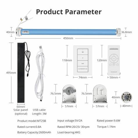 ZEMISmart Rechargable Roller Shade Motor 9-Channel Remote — view 2