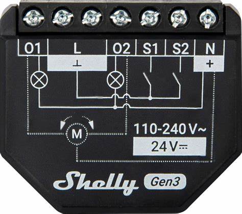 Shelly - 2PM Gen3 Two-Channel Smart Switch With Power Monitoring And Cover Control 16A Total — view 6