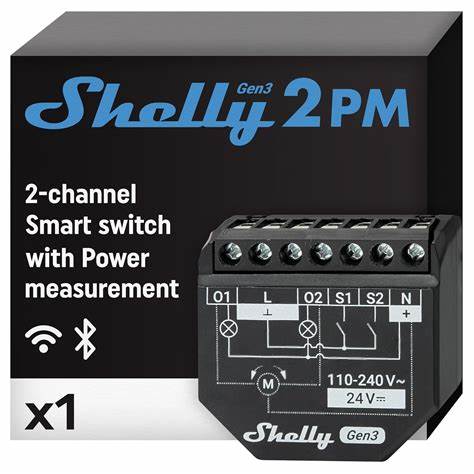 Shelly - 2PM Gen3 Two-Channel Smart Switch With Power Monitoring And Cover Control 16A Total — view 7