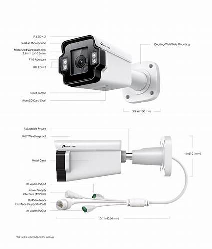 TP-Link VIGI 4MP Outdoor IR Motorized Varifocal Bullet Network Camera 5X Optical Zoom — view 4