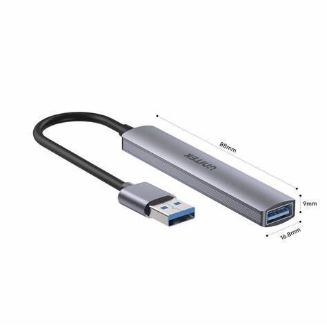Unitek H1208a - 4-port USB Hub 3 Ports 480mbps 1 Port 5GBps — view 2