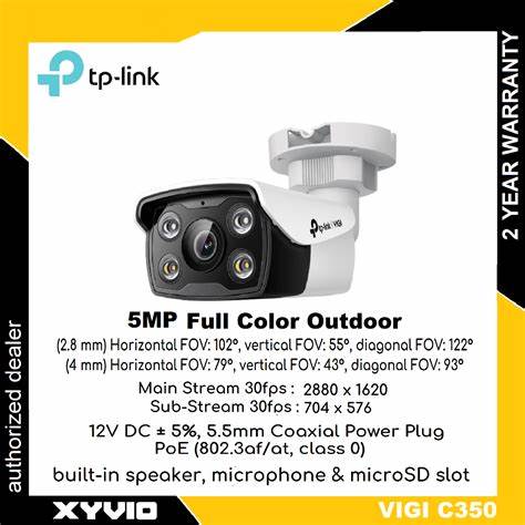 TP-LINK Vigi C350 - 5MP Full-colour Bullet Network Camera — view 4