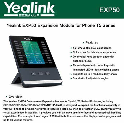 Yealink EXP50 Expansion Module For T5X Phones