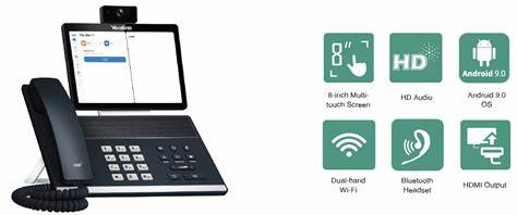 Yealink T77U SIP Phone With 7" Touch Screen, Dual-port Gigabit Ethernet, PoE Support, Dual USB Ports — view 6