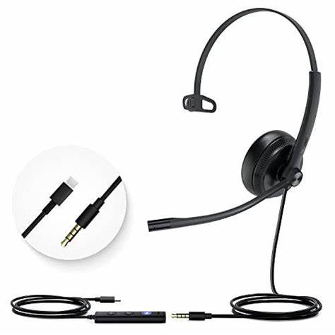Yealink - UH37 Mono USB Headset, USB-C With USB-C/A Adapter, Teams Certified (EOL)