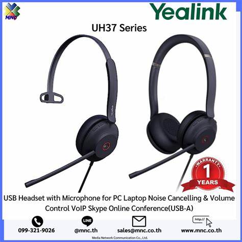 Yealink - UH37 Mono USB Headset, USB-C With USB-C/A Adapter, Teams Certified (EOL) — view 3