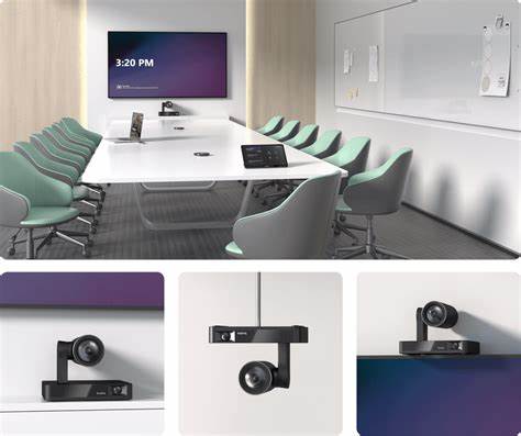 Yealink UVC86 4K Dual-Eye Intelligent Camera (Black) Kit with VCR20 Remote, 7M USB2 Cable, 7.5M Cat6 Cable, Wall Mount Bracket, Power Adapter — view 3