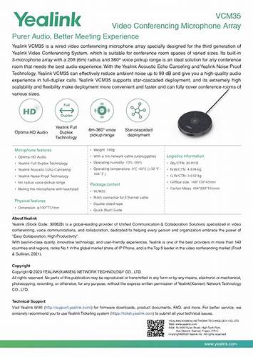 Yealink VCM35 Video Conferencing Microphone Array — view 6