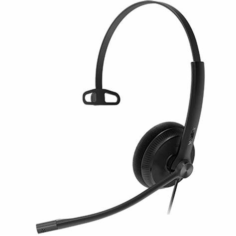 Yealink YHS34 Mono Headset With RJ-9 And Leatherette Ear Cushions