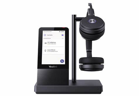 Yealink WH66-Mono DECT Wireless On Ear Mono Headset With Touch Screen Base Station