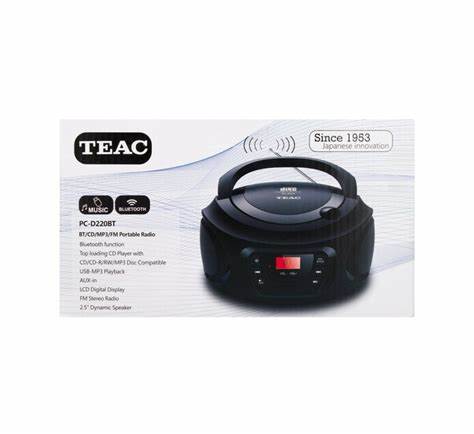 TEAC PC-D220BT Bluetooth FM/CD/USB Boom Box - Black — view 3